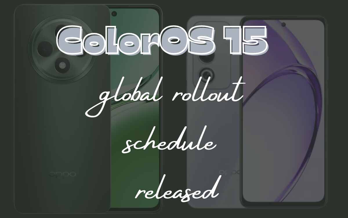 ColorOS 15 release date