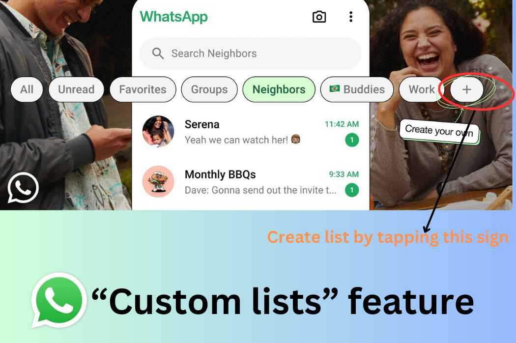 Whatsapp custom lists feature