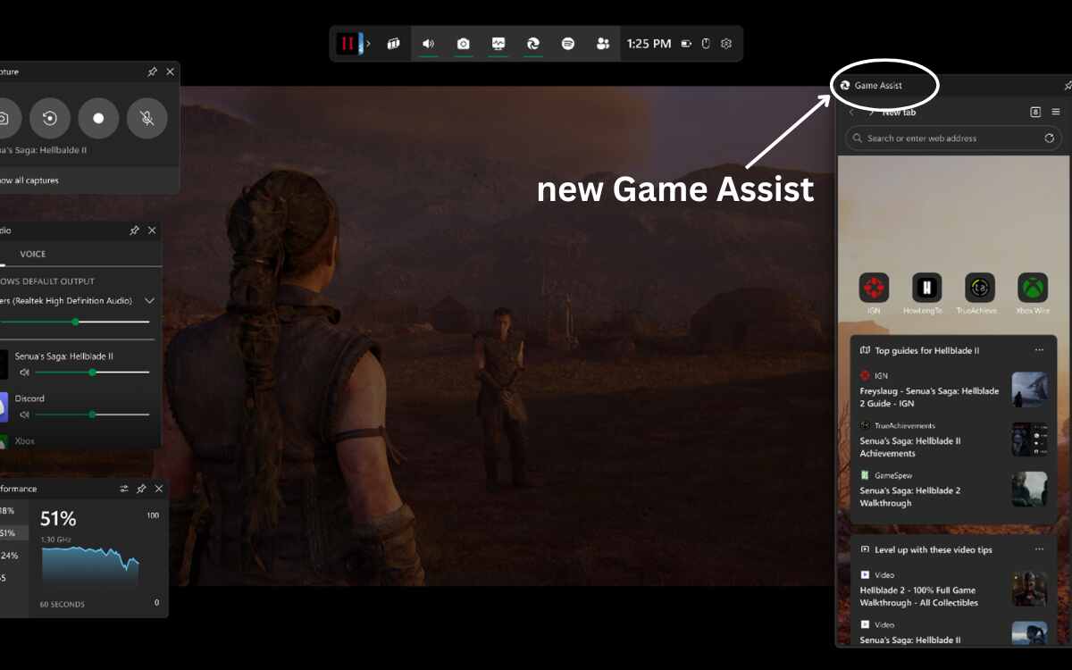 Microsoft Game Assist browser